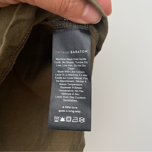 Babaton | Aritzia Pima Cotton Blend V-Neck Rounded Hem Short Sleeves Tee - Picture 8 of 10